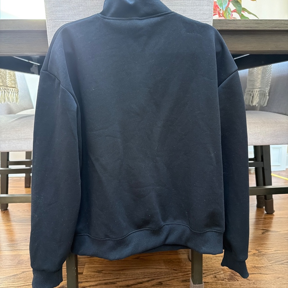 Alo Black Quarter Zip Pullover Sweater Size Medium - Picture 5 of 6